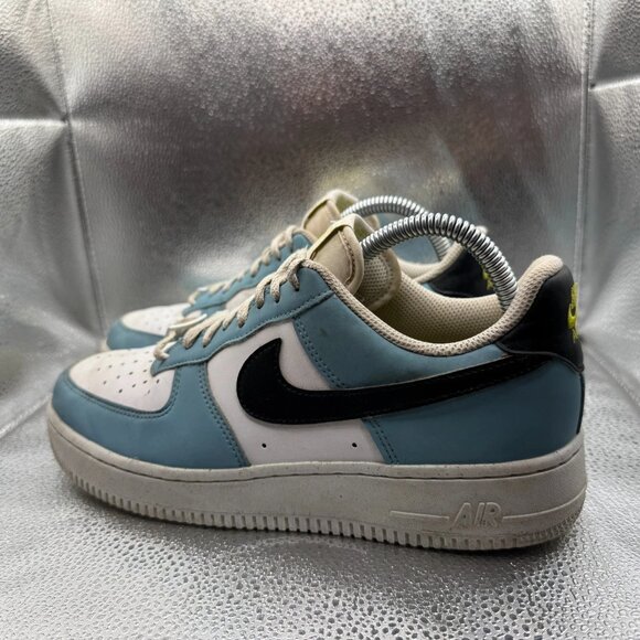 Size 9 Nike Air Force 1 White‎ Aquarius Blue Womens Sneaker Shoes HJ9571-400 main image 7